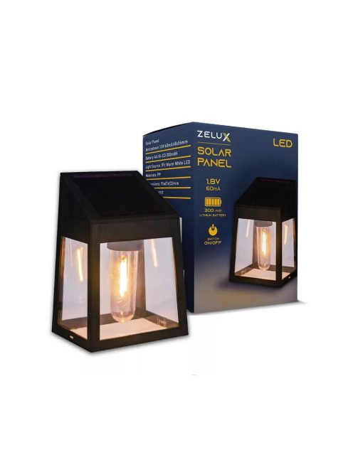 Zelux napelemes lámpa led dekor izzóval